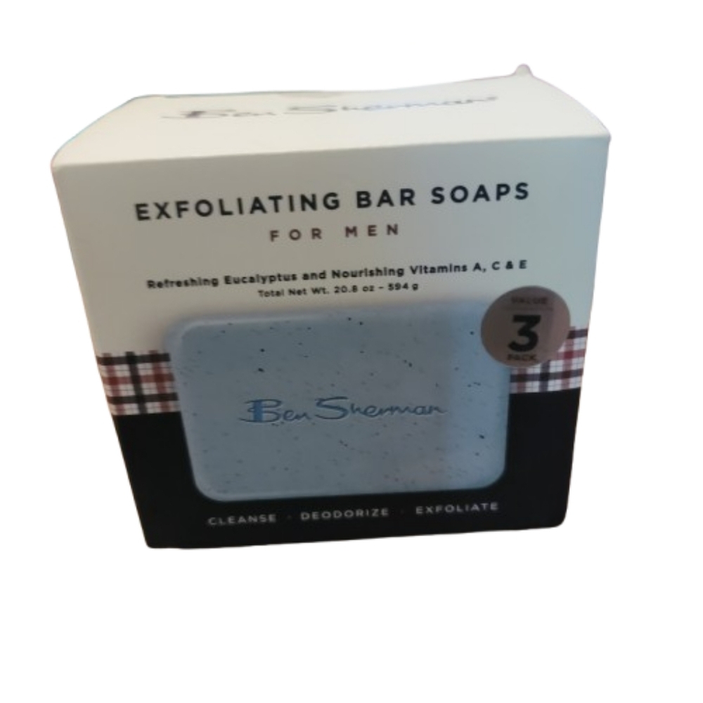 Ben Sherman Blue Cleanser Bars Soap X 3